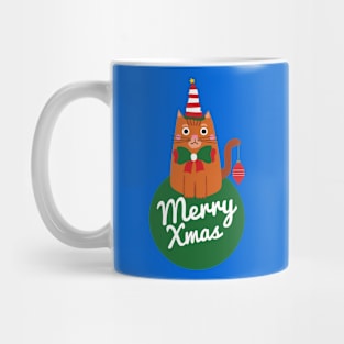 Scandinavian Christmas Cat,Merry Christmas Mug